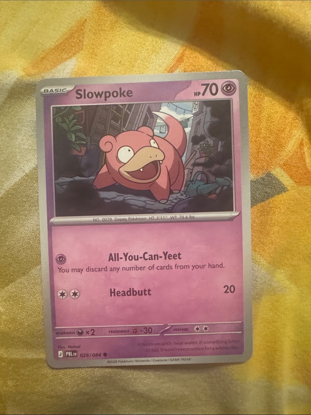 Pokemon Slowpoke Trading Card